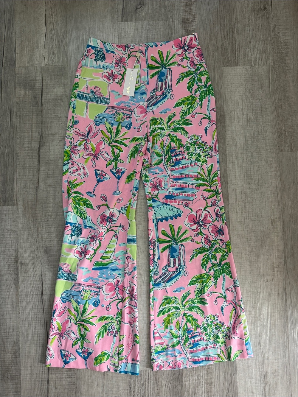 Lilly Pulitzer,conch shell pink oversized sunny Dee Ocleppo wide leg pants